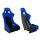 Racing seat SLIDE KS2 Premium Black & Blue Suede Black Glitter