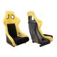 Racing seat SLIDE KS2 Premium Black & Yellow Suede Black Glitter