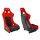 Racing seat SLIDE KS2 Premium Black & Red Suede Black Glitter