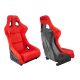 Racing seat SLIDE KS2 Premium Red Suede Black Glitter