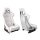 Racing seat SLIDE KS2 Premium Light Grey Suede Silver Glitter