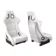 Racing seat SLIDE KS2 Premium Light Grey Suede Silver Glitter