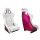 Racing seat SLIDE KS2 Premium Light Grey Suede Bright Pink Glitter