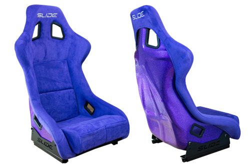 Racing seat SLIDE KS2 Premium Purple Suede Purple Glitter