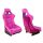 Racing seat SLIDE KS2 Premium Pink Suede Bright Pink Glitter