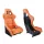 Racing seat SLIDE KS2 Premium Dark Orange Welur & Moonlight Glitter