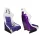 Racing seat SLIDE KS2 Premium White Purple Welur & Purple Glitter