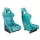 Racing seat SLIDE KS2 Premium Sea-Blue Welur & Sea-Blue Glitter