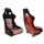 Racing seat SLIDE KS2 Premium Black Personal Words Welur & Red Glitter