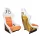 Racing seat SLIDE KS2 Premium White Orange Welur & Orange Glitter