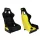 Racing seat SLIDE KS2 Premium Black Welur & Yellow Glitter
