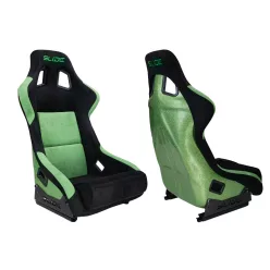   Racing seat SLIDE KS2 Premium Green & Black Welur Green Glitter