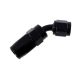 Swivel fitting 45deg AN6 Black