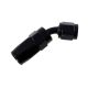 Swivel fitting 45deg AN10 Black