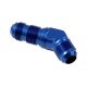 Flare bulkhead adapter 45deg AN4