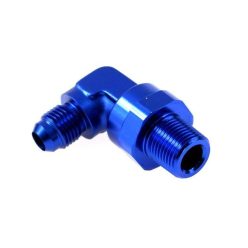 Flare male to male union adapter 90deg AN6-3/8NPT