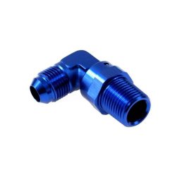 Flare male to male union adapter 90deg AN8-3/8NPT