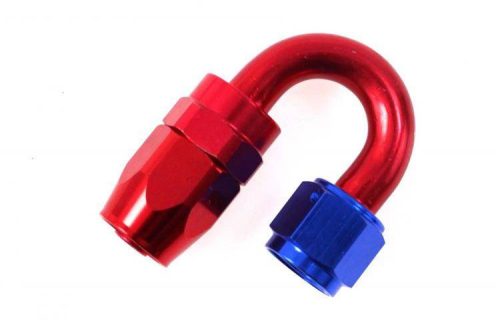 Reusable swivel hose end 180deg AN4