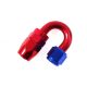 Reusable swivel hose end 180deg AN10