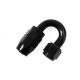 Reusable swivel hose end 180deg AN20 black