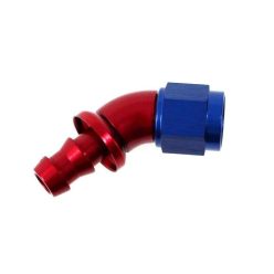 One Piece Forged Push-On Hose End 45deg AN10