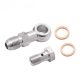 EPMAN Stainless Steel M12x1.25mm/M12x1.25mm To AN6-6 Banjo Bolts Brake Line Fittings Adapter Thread Single Banjo Bolt Universal