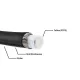 Fuel Hose PTFE AN8 11mm in double braid