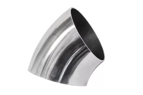 Stainless elbow 45deg 57mm thk.1,5mm polished