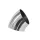 Stainless elbow 45deg 70mm thk.1,5mm polished
