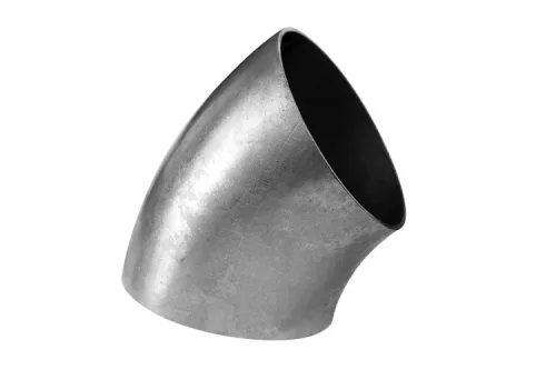 Stainless elbow 45deg 84mm thk.1,5mm
