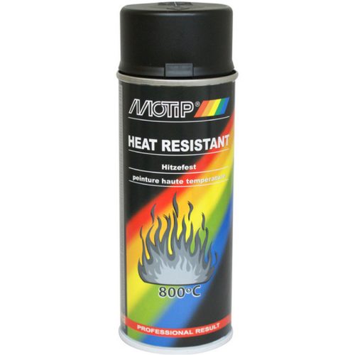 MoTip Professional Hőálló Festék Spray( 650°C) - Fekete - 400ml