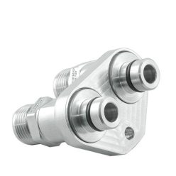   PMC Oil cooler adapter for ZF 8HP70 BMW diesel gearbox + aluminium flare fittings M18x1.5 AN10