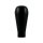 Long black aluminum knob