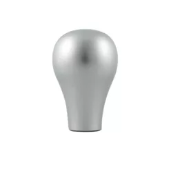 Short silver aluminum knob