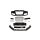Front bumper + Grill Chrome-Black Audi A5 8T 13-16 RS5 Style