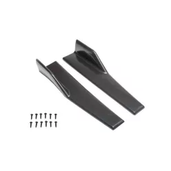   Universal Black Side Skirt Rocker Splitters Winglet Wings Canard Diffuser Type 2