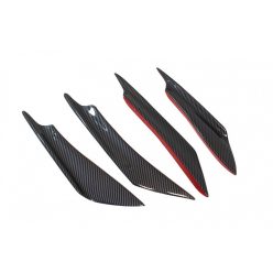 Front Bumper Splitter Fins Body Spoiler Canards 4pcs