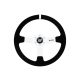 Steering wheel SLIDE 350mm offset:90mm Suede White
