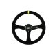 Steering wheel SLIDE 350mm offset:90mm Suede Yellow Strip