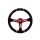 Steering wheel SLIDE 350mm offset:90mm Suede Red
