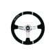 Steering wheel SLIDE 350mm offset:90mm Suede Silver