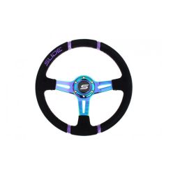 Steering wheel SLIDE 350mm offset:45mm Suede NeoChrome