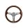 Steering wheel 350mm Wood Silver