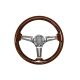 Steering wheel 350mm Wood Silver