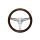 Steering wheel 350mm Wood Silver