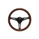 Steering wheel 350mm Wood Black