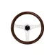 Steering wheel 350mm Wood Silver