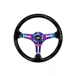 Steering wheel SLIDE 350mm offset:30mm NeoChrome Wood Black