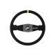 Steering wheel SLIDE 350mm offset:90mm Suede Yellow Strip