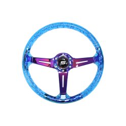   Steering wheel SLIDE 350mm offset:70mm NeoChrome Acrylic Blue